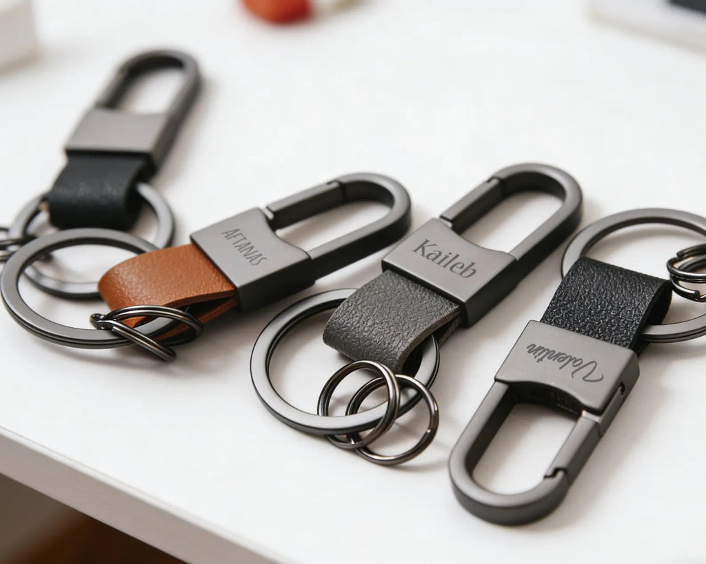 The Urban Stealth: Matte Black Personalized Tactical Carabiner Keychain