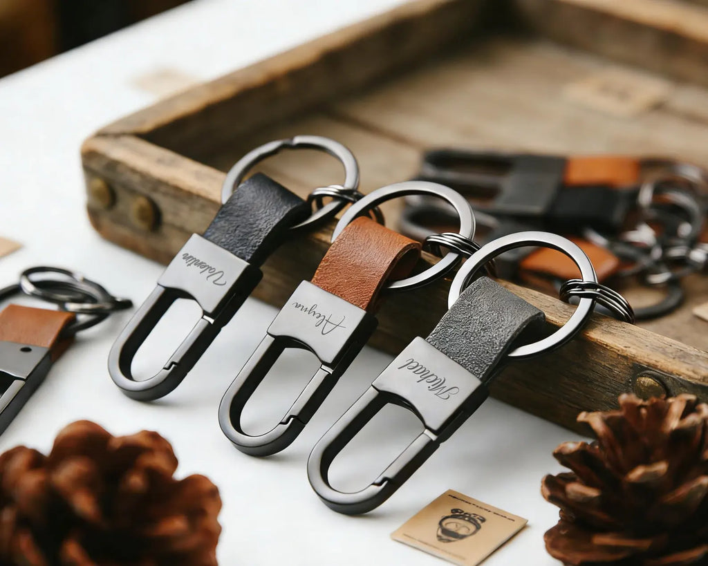 The Urban Stealth: Matte Black Personalized Tactical Carabiner Keychain