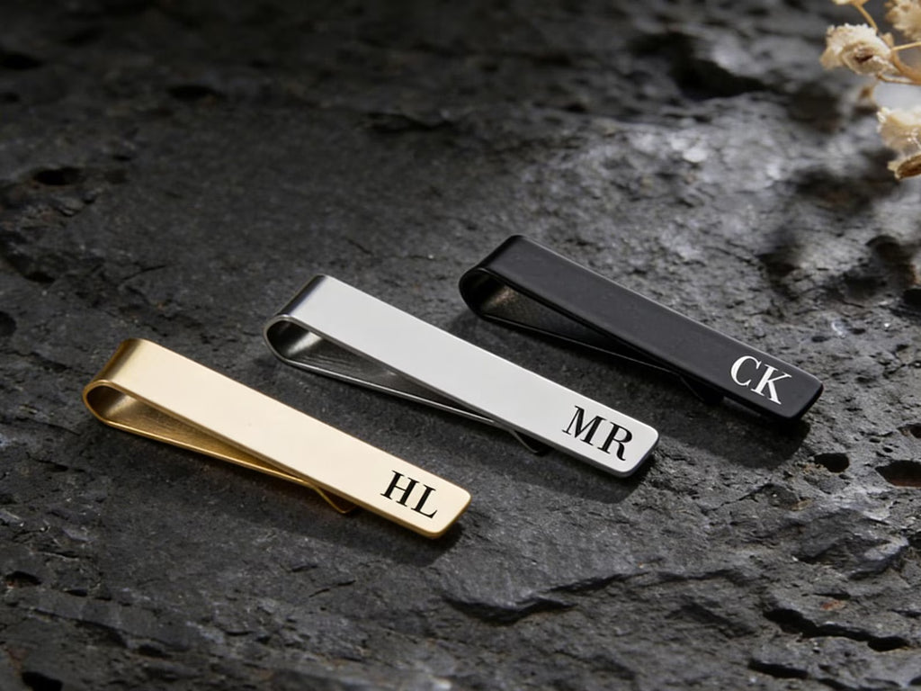 The Executive Signature: Personalized Premium Metal Tie Clip