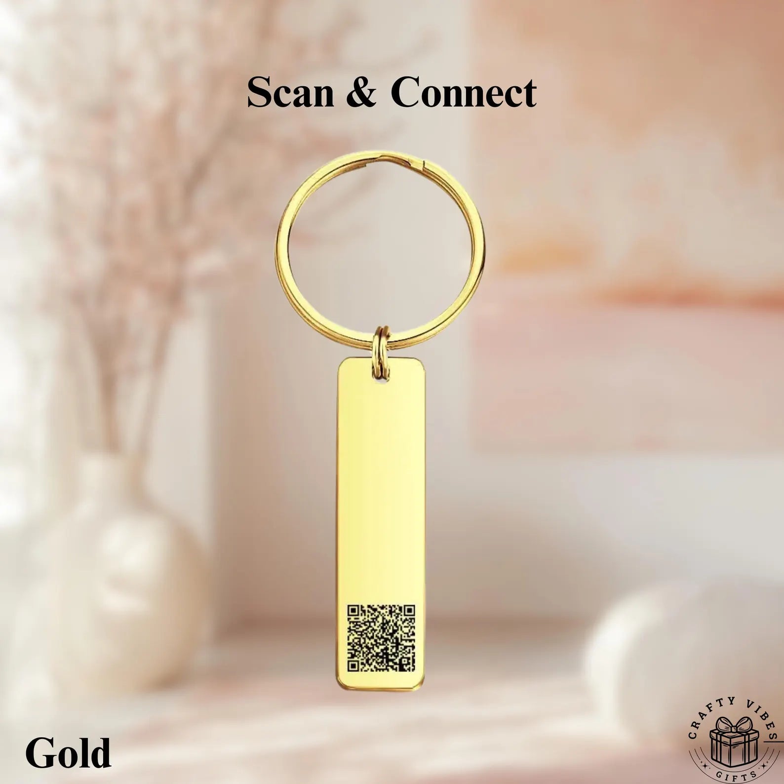 The Digital Connection: Personalized QR Code Bar Keychain