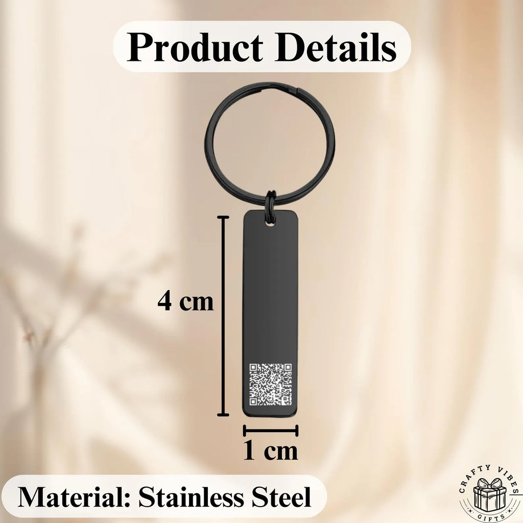 The Digital Connection: Personalized QR Code Bar Keychain