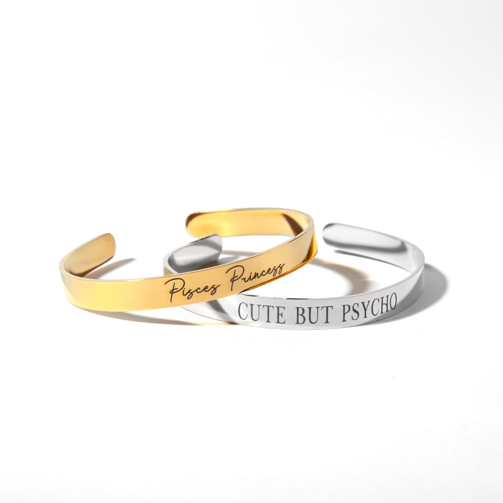 The Signature Cuff: Personalized Minimalist Statement Bracelet