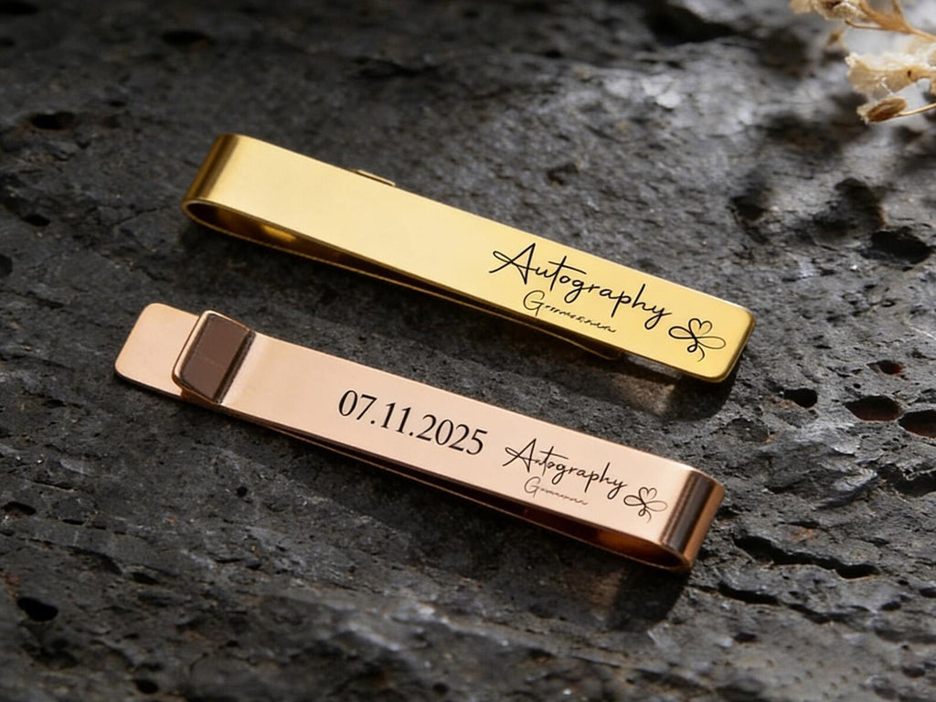 The Executive Signature: Personalized Premium Metal Tie Clip