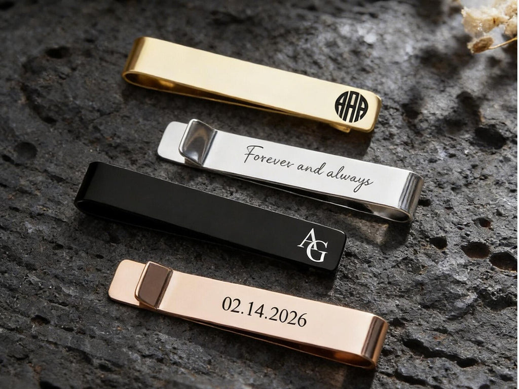 The Executive Signature: Personalized Premium Metal Tie Clip