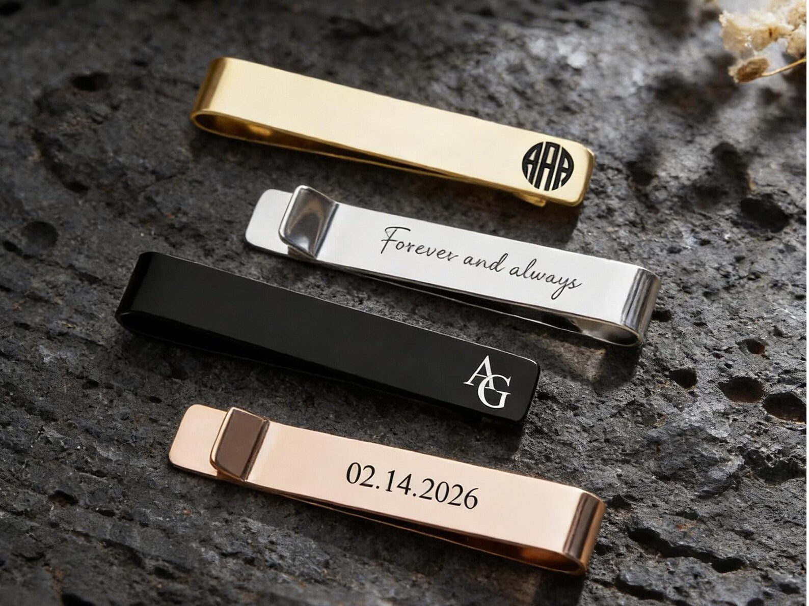 The Executive Signature: Personalized Premium Metal Tie Clip