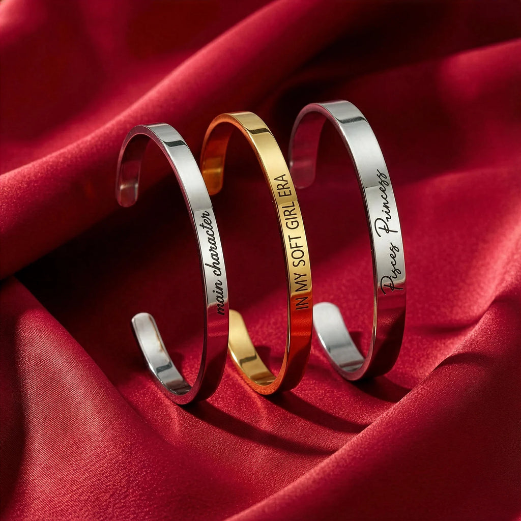 The Signature Cuff: Personalized Minimalist Statement Bracelet