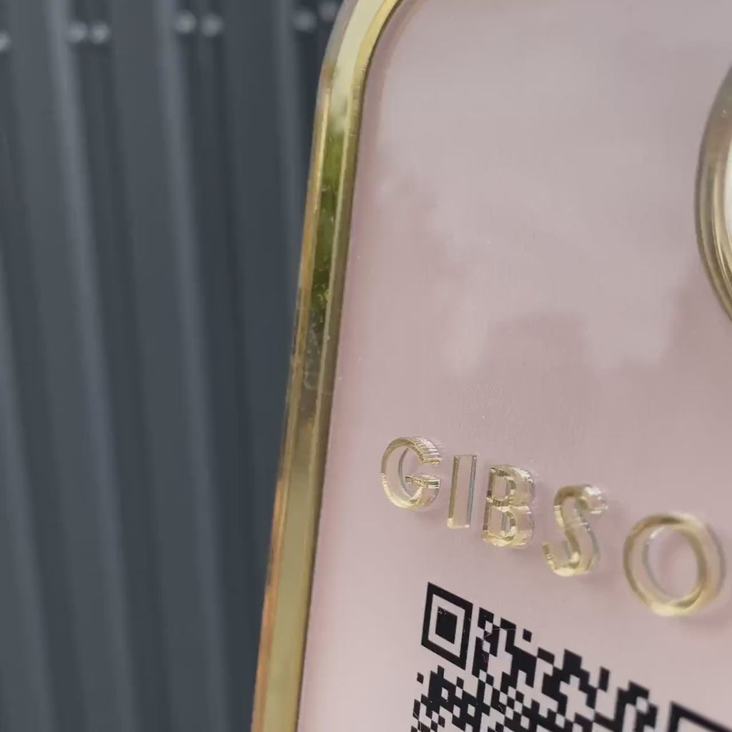 Customized Acrylic House Name Plate with Number & QR Code