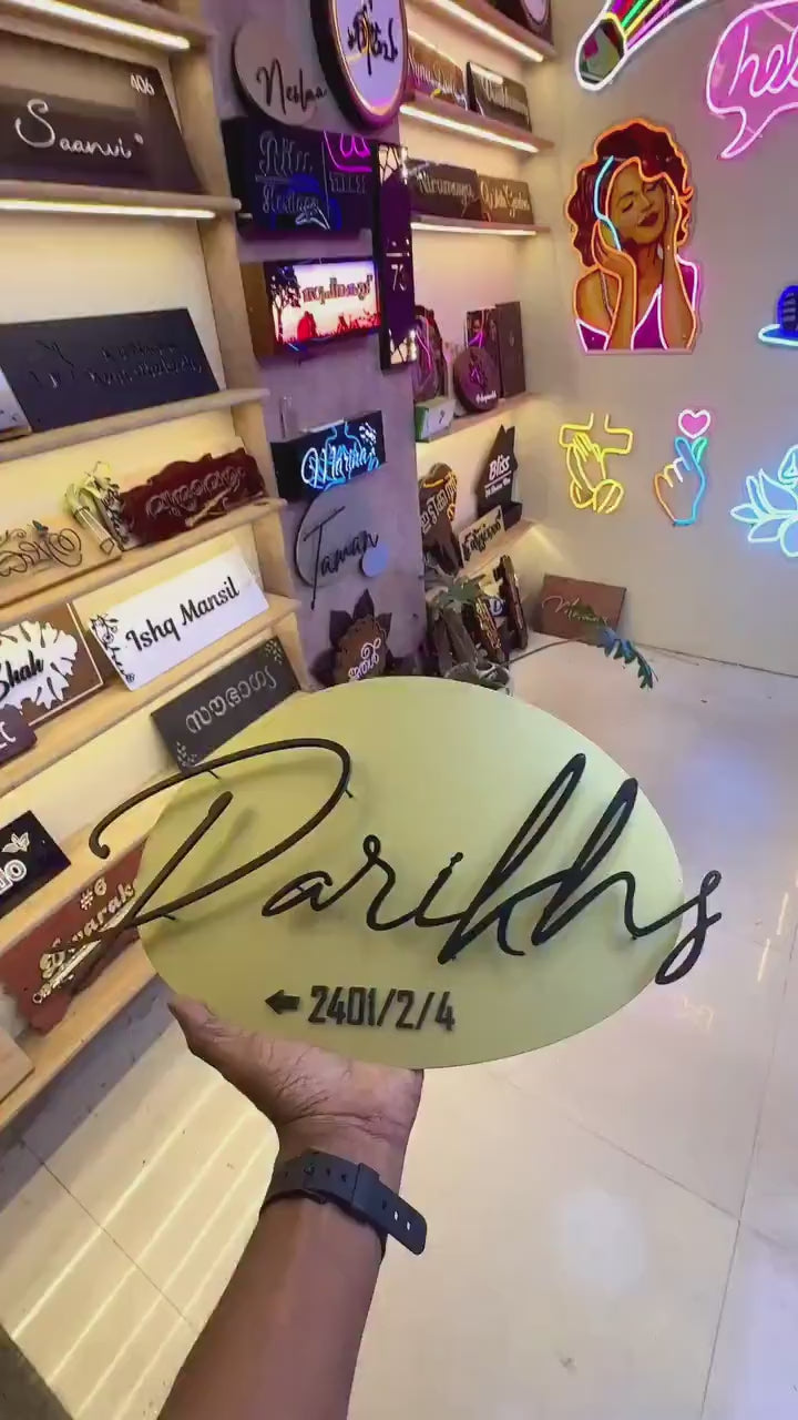 Premium Wooden Customized Signature Name Plate