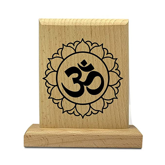 Sensy Gifts Decorative Wooden Om Stand Idol