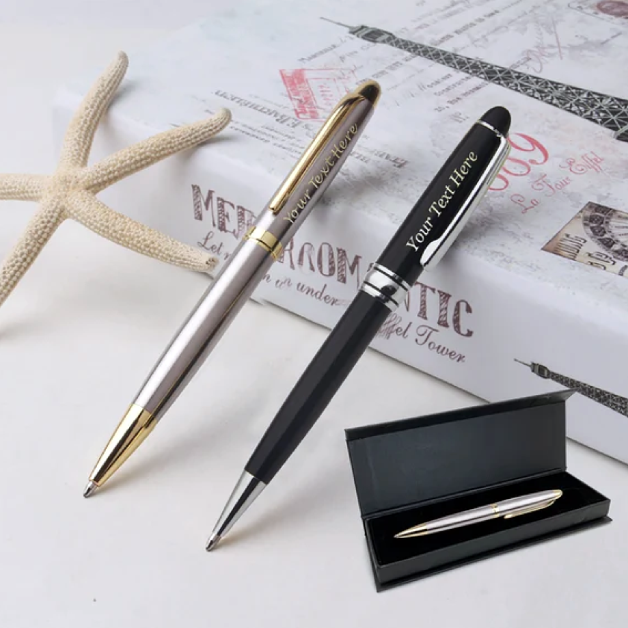 Buy Personalised Pen Set, Engraved Pen, Stainless Steel GOLD TRIM Parker  Jotter Ball Pen & Fountain Pen Set, Graduation, Wedding Gift, Birthday  Online in India - Etsy
